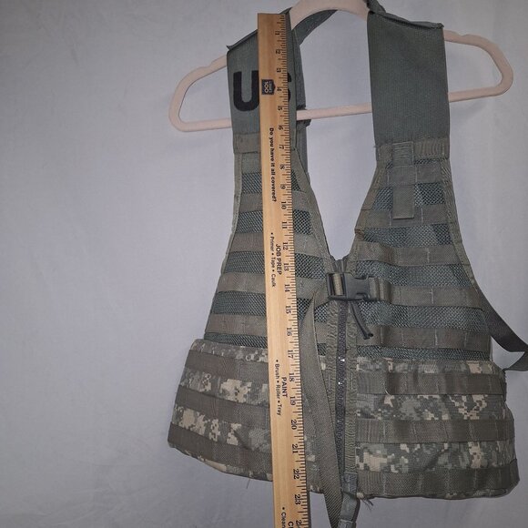 Digital Camo Tactical Military-Style Vest Waist Panels US Marking Nylon Mesh - Picture 9 of 11